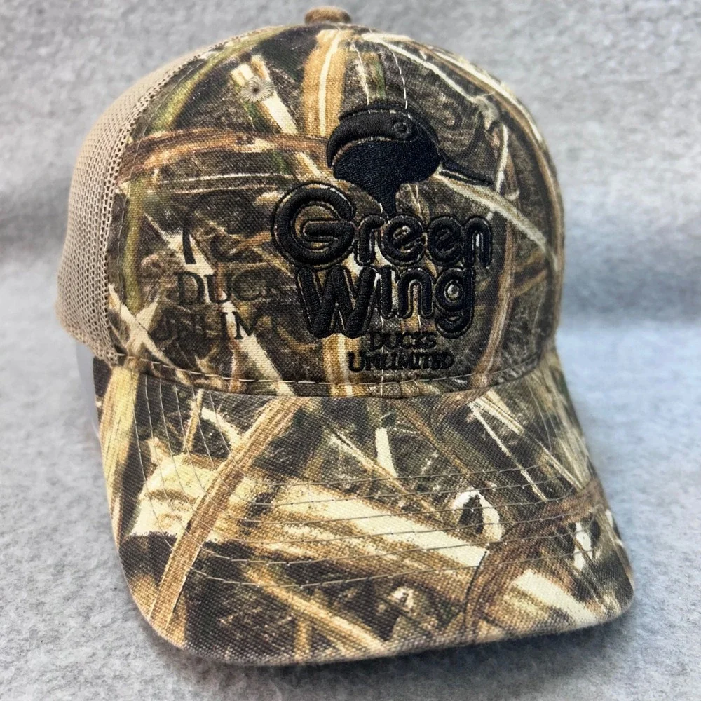 Green Wing Ducks Unlimited Youth Camo Ducks Unlimited Trucker Hat Snapback OSFM